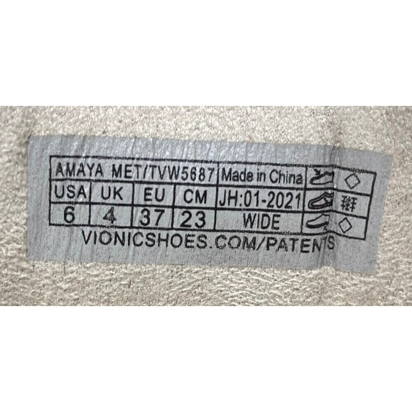 NEW Vionic Amaya Women's Size 6W Wide Sandals Shoes Gray Snake Print Flip Flop - Picture 10 of 13